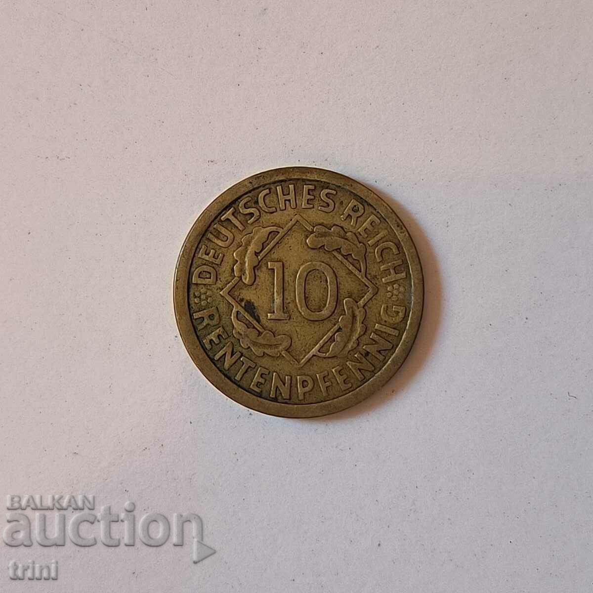 Germany 10 pfennig 1924 year A Berlin b50