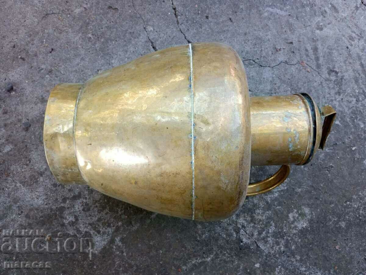 Old brass vessel, jug type with price 85.00 BGN | € 43.46 Old brass vessel, jug type with price 85.00 BGN | € 43.46
