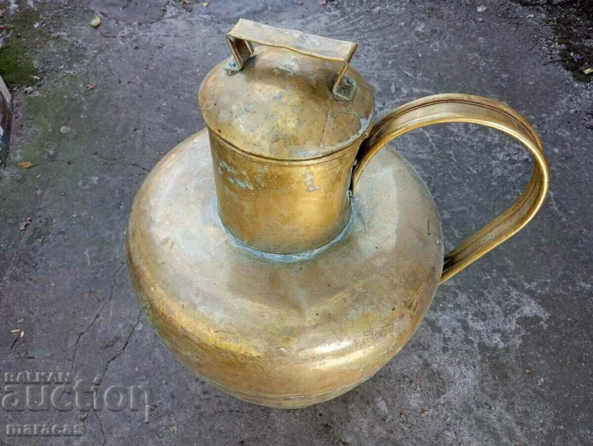 Old brass vessel, jug type Old brass vessel, jug type