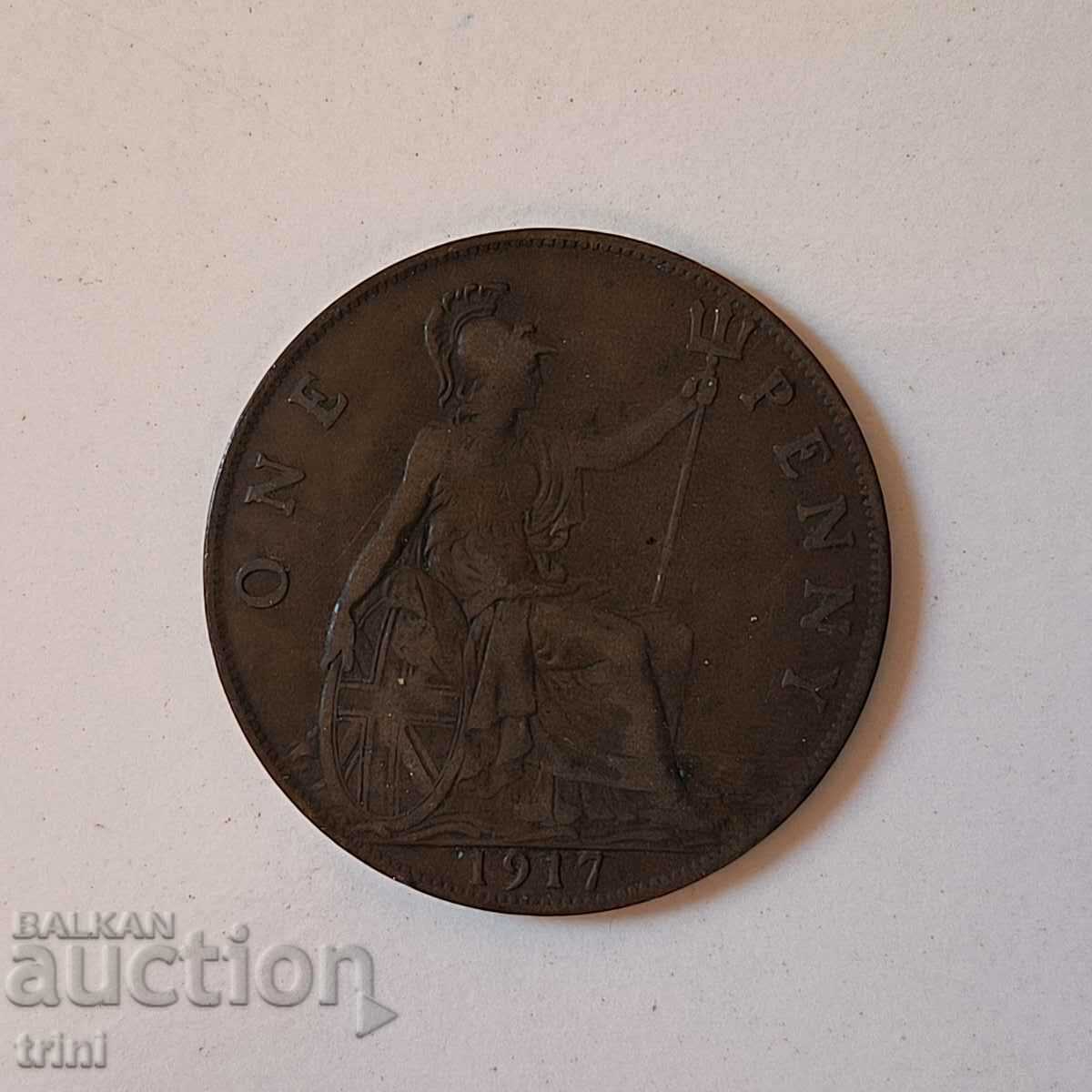 Marea Britanie 1 penny 1917 anul b62