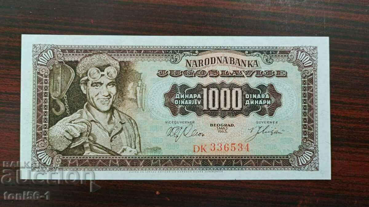 Γιουγκοσλαβία 1.000 δηνάρια 1963 UNC