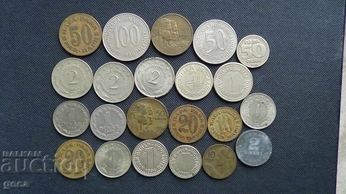 Lot of Yugoslavia coins 22 pieces - 6 Lot of Yugoslavia coins 22 pieces - 6