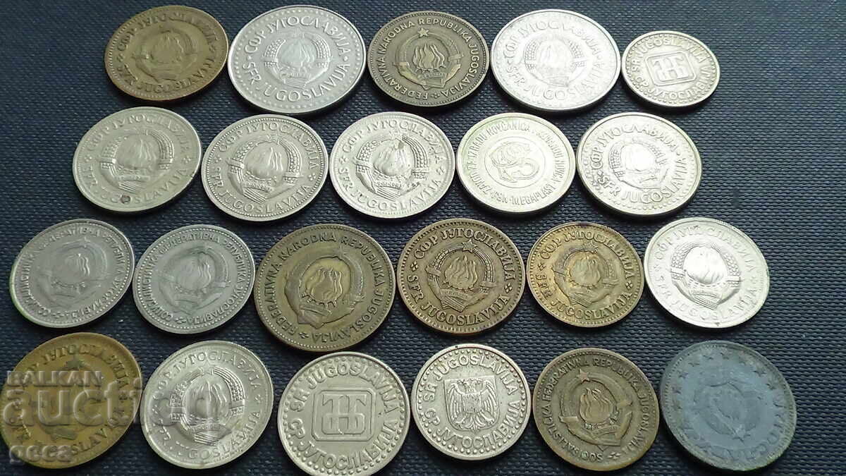 Lot of Yugoslavia coins 22 pieces - 7 Lot of Yugoslavia coins 22 pieces - 7