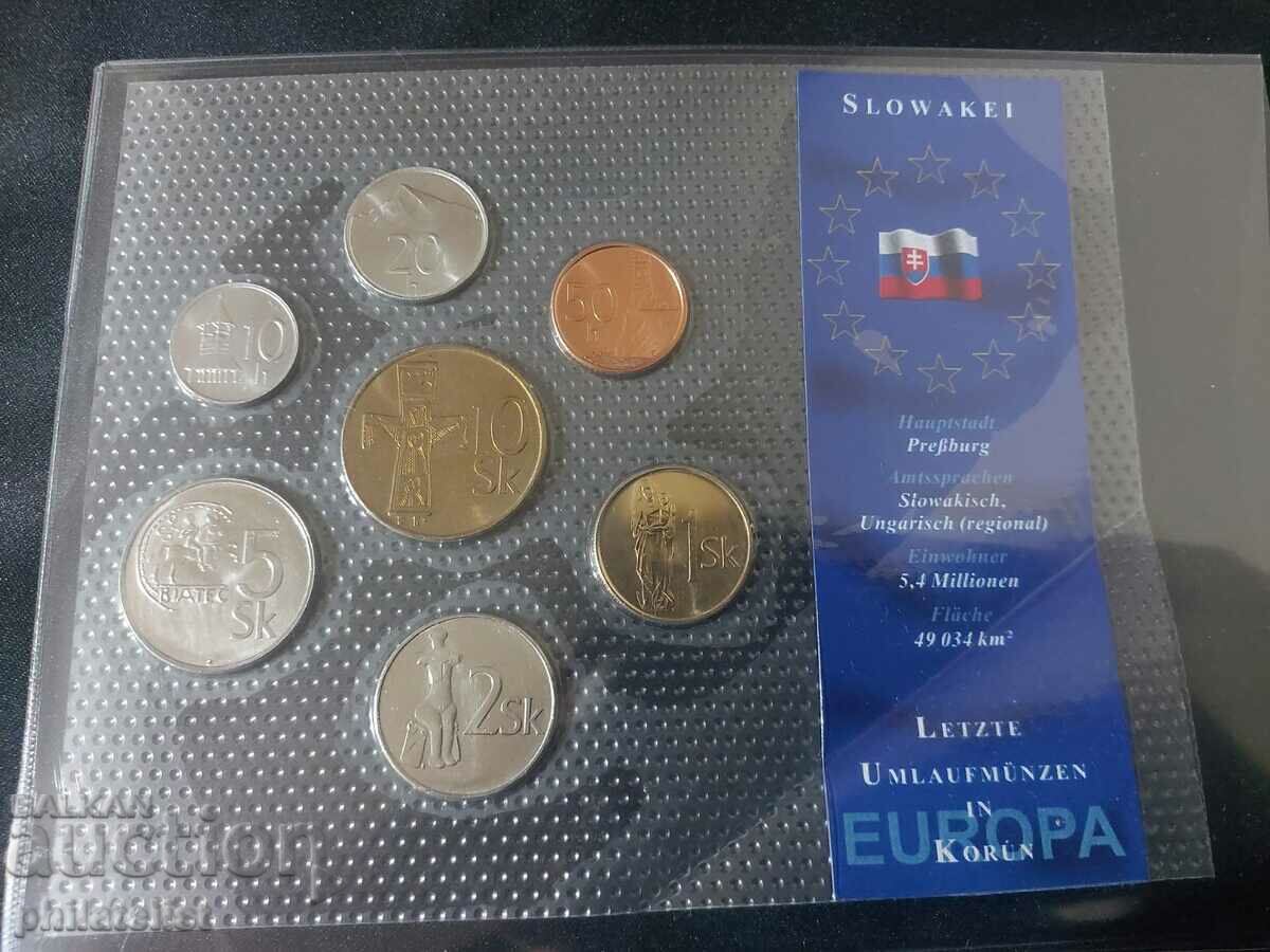 Словакия - Комплектен сет от 7 монети 1995-2003