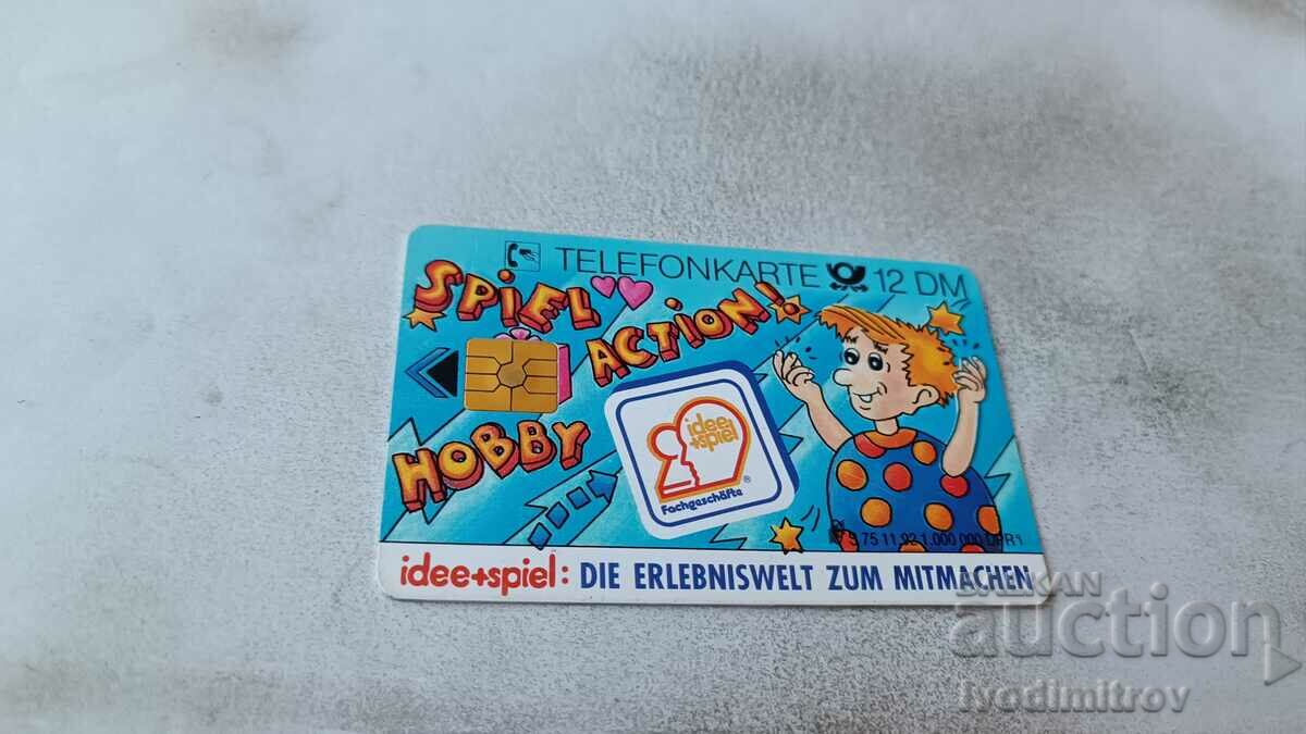 Sound card TELEFONKARTE 12 DM Spiel Hobby Action! with price 0.85 BGN | € 0.43