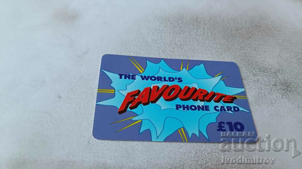 Voucher 10 pound Favorite Phone Card