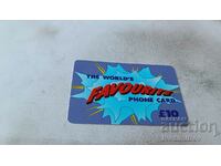 Κουπόνι 10 λιρών Αγαπημένη τηλεφωνική κάρτα