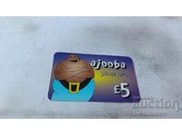 Voucher 5 pound Ajooba Phone Card