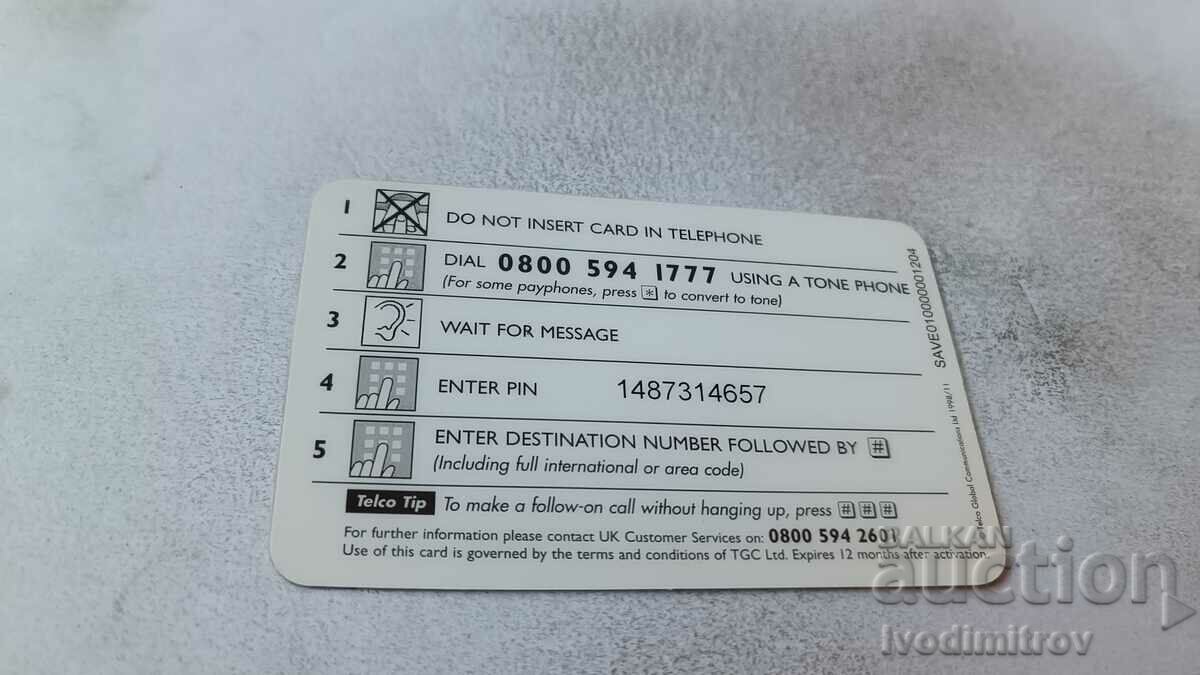 Voucher 10 pound Telco Global Communications Ltd. with price 0.85 BGN | € 0.43 Voucher 10 pound Telco Global Communications Ltd. with price 0.85 BGN | € 0.43