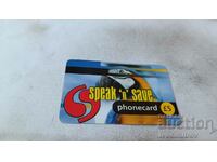 Κουπόνι 5 λιρών Speak 'n' Save Phonecard