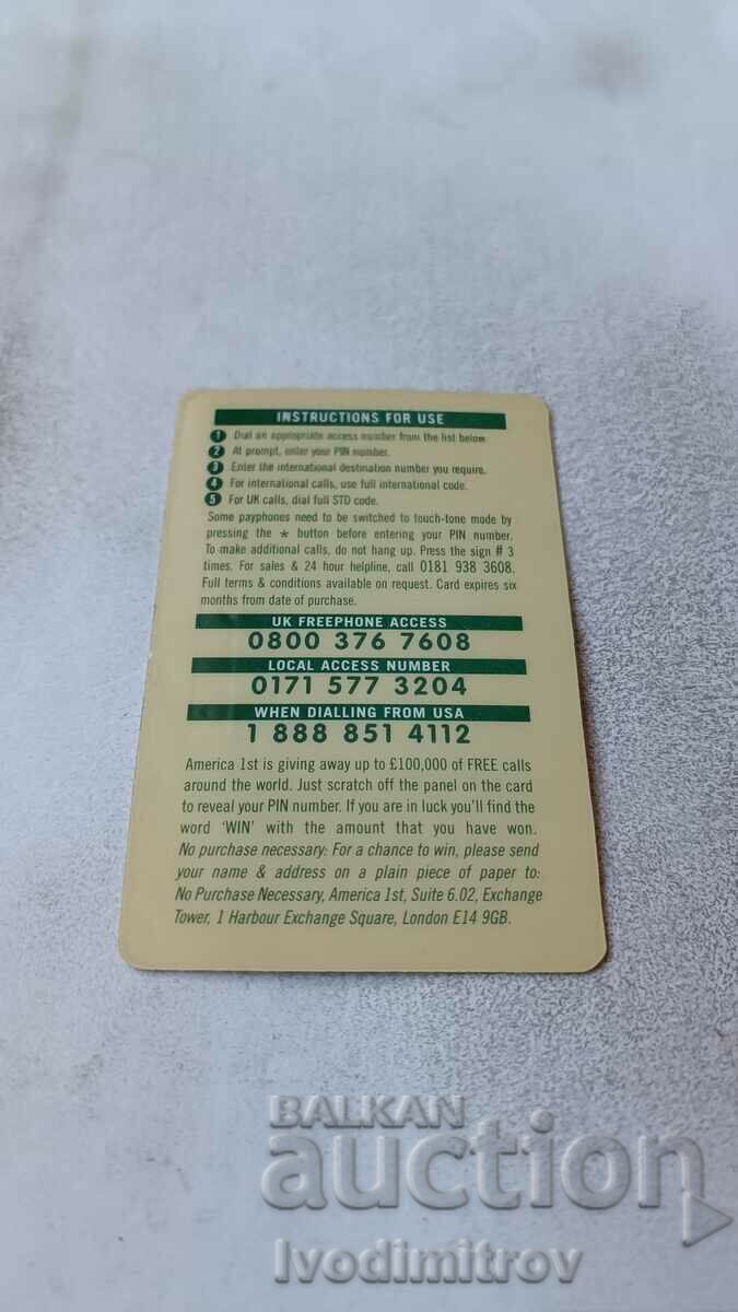 Voucher 5 pound America 1st with price 0.85 BGN | € 0.43