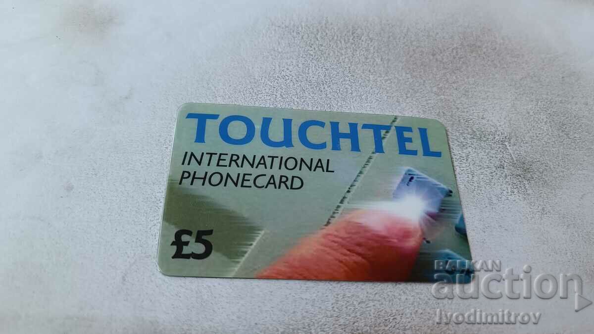 Κουπόνι 5 λιρών Touchtel International Phonecard