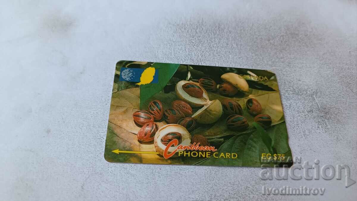 Καλωδιακή κάρτα τηλεφώνου και ασύρματη κάρτα τηλεφώνου Καραϊβικής GRENADA 75 $