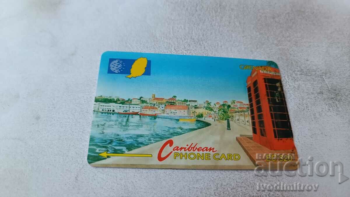 Cartelă telefonică Cablu și cartelă telefonică fără fir Caraibe GRENADA 20 USD