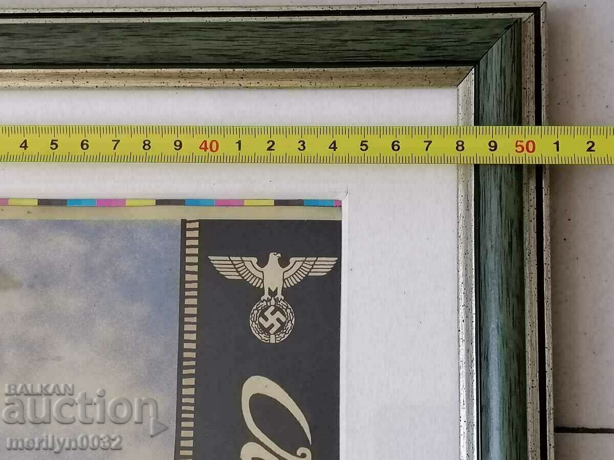 Chromolithograph framed Wehrmacht Waffen SS WW2 ORIGINAL - 6 Chromolithograph framed Wehrmacht Waffen SS WW2 ORIGINAL - 6