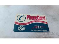 Ваучер TLC PhoneCard 25 $
