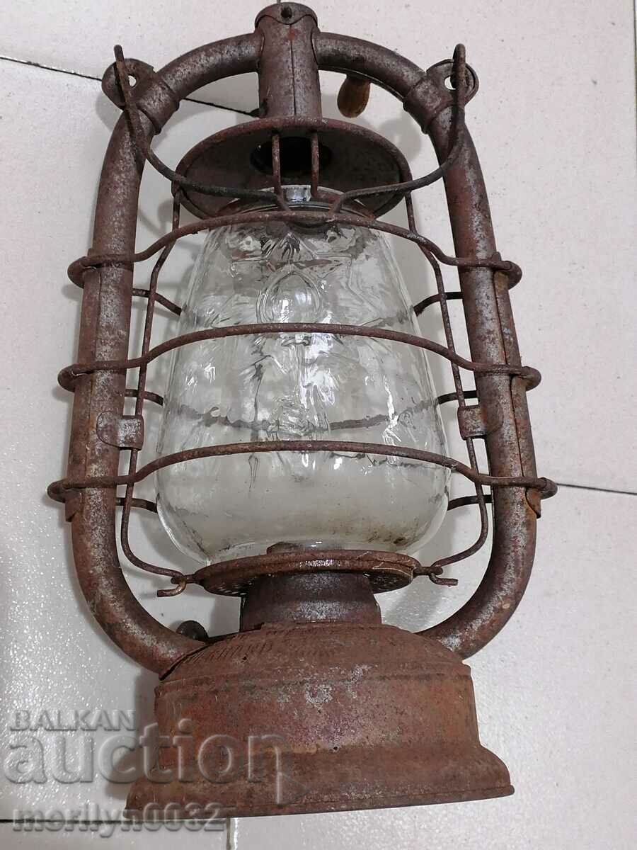 Veche lanternă germană, lampă, lampă reflector
