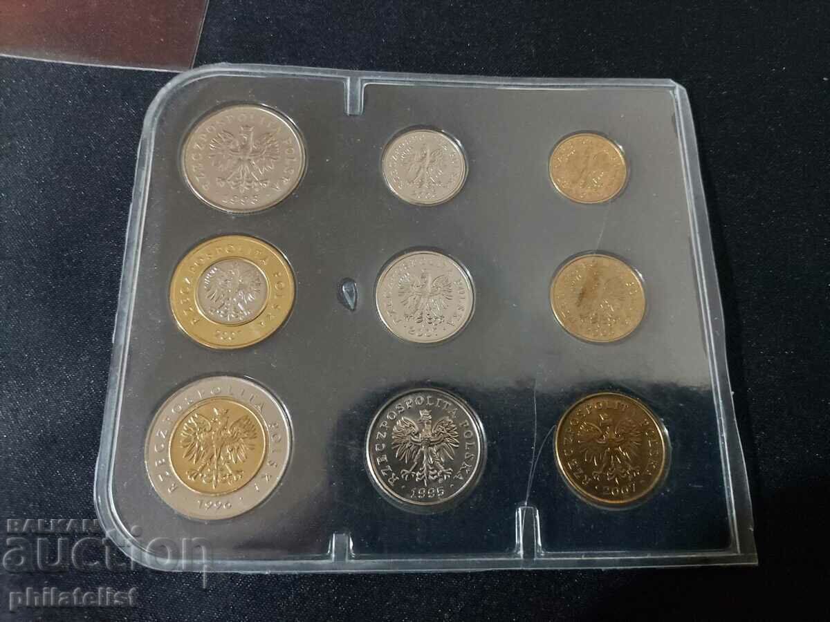 Ολοκληρωμένο σετ - Πολωνία, 9 νομίσματα 1993-2005 με τιμή 22.00 BGN | € 11.25 Ολοκληρωμένο σετ - Πολωνία, 9 νομίσματα 1993-2005 με τιμή 22.00 BGN | € 11.25
