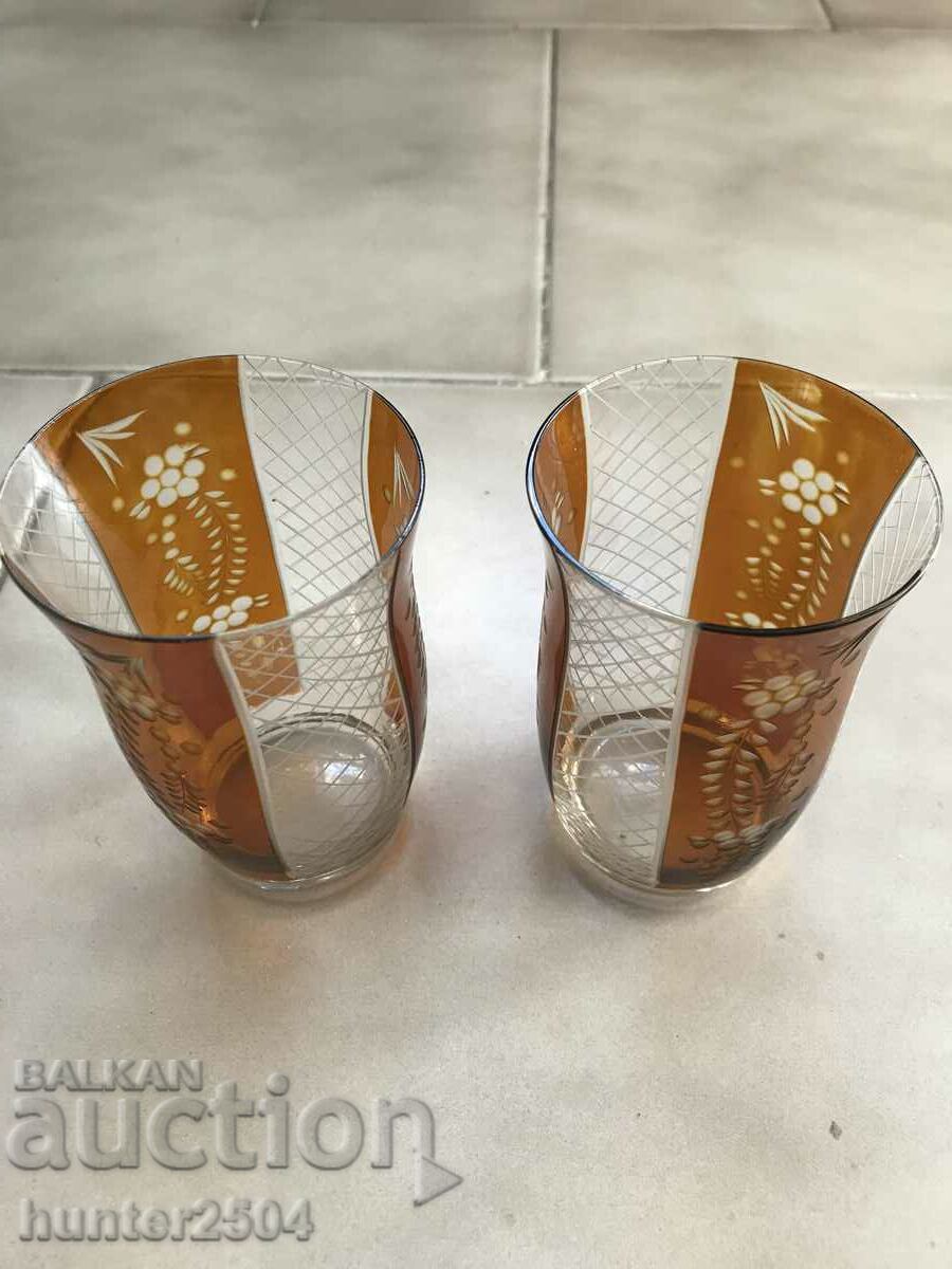 Glasses - 10/6.5 cm, thin etched glass