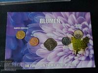 Flowers - Complete set of 5 coins