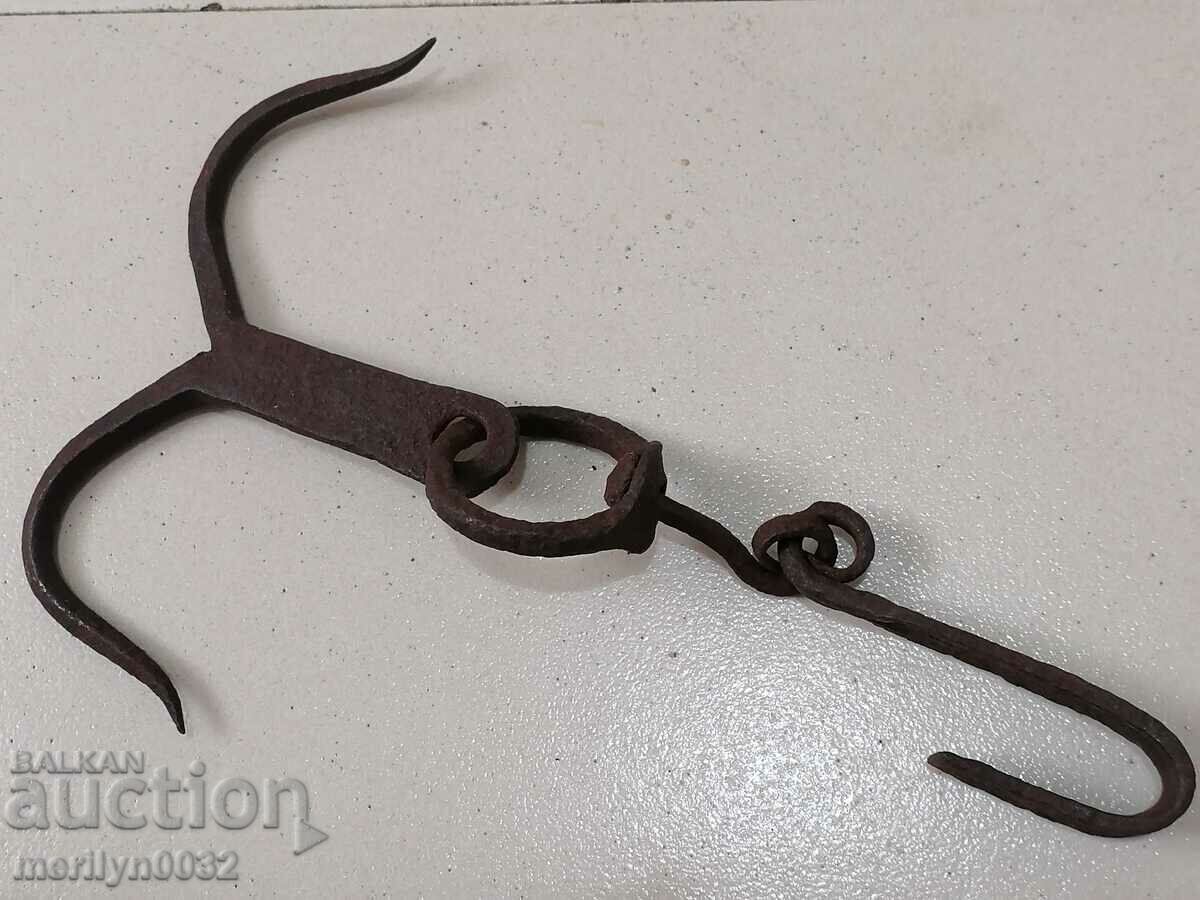 Delivery of Antique Wrought Iron Hook, Double Hook Delivery of Antique Wrought Iron Hook, Double Hook