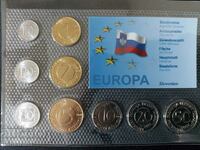 Slovenia - Complete set of 9 coins, UNC