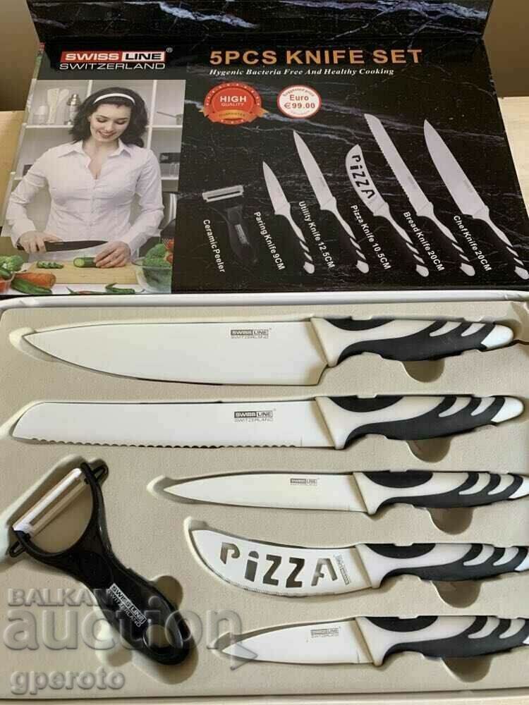 Gift set, lot, knife set-Swiss Line-5+1 pieces Gift set, lot, knife set-Swiss Line-5+1 pieces