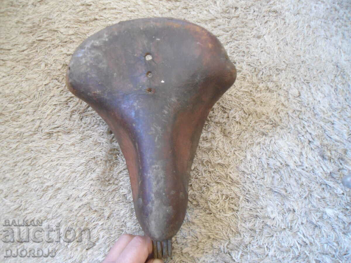 Old bicycle leather seat