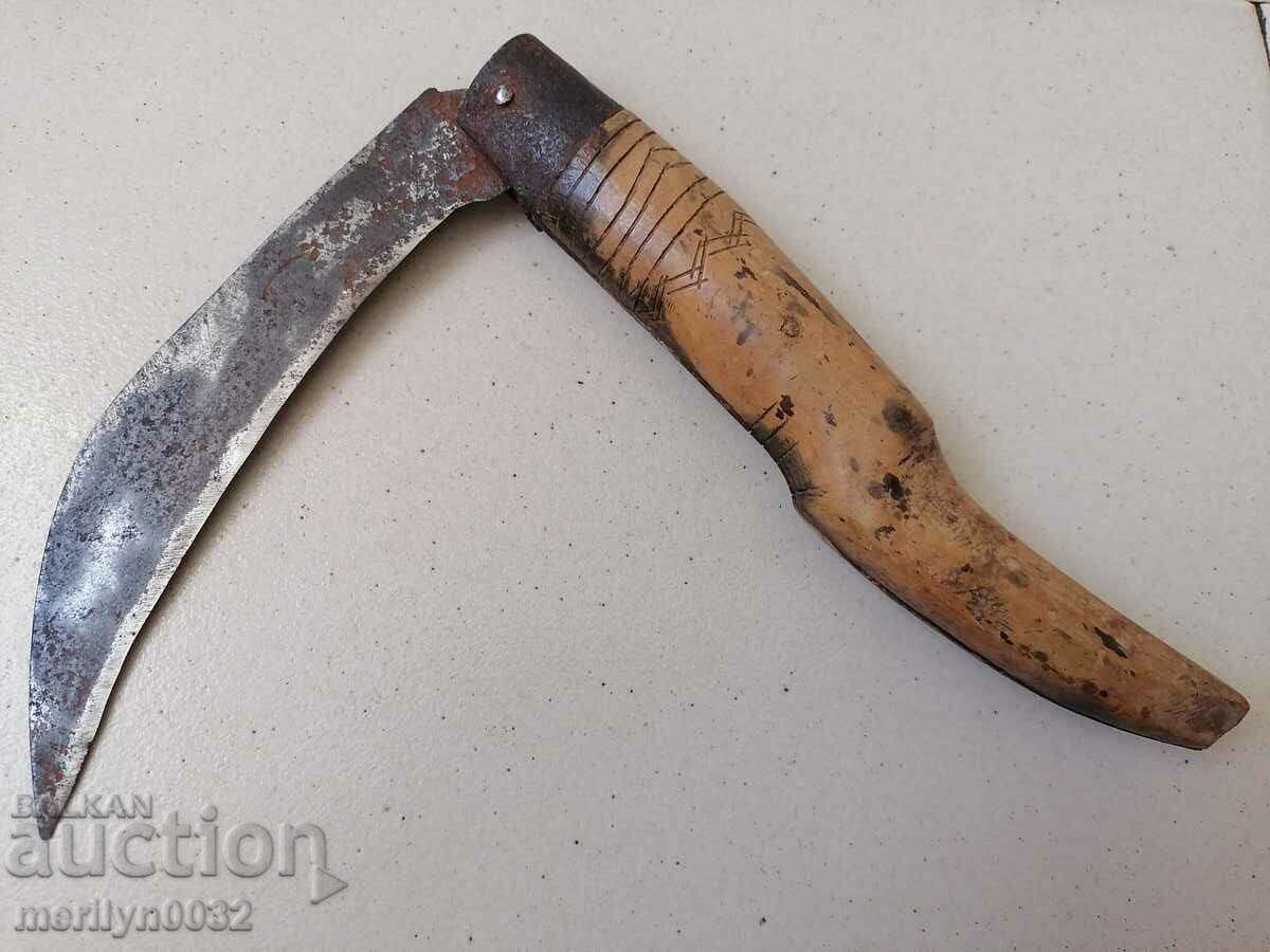 Old folding knife, dogwood shank - 6 Old folding knife, dogwood shank - 6