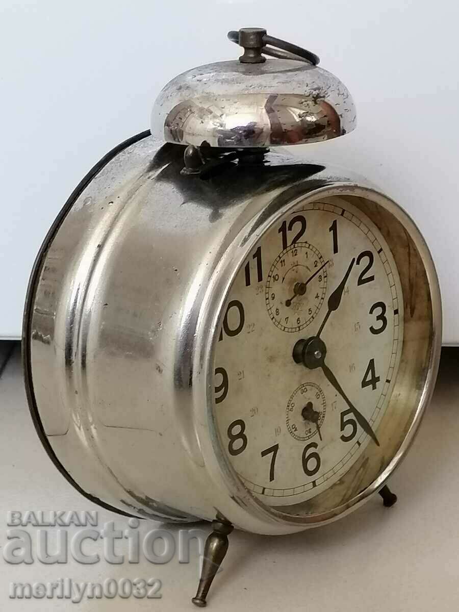 Auction Early 20th century Junghans desk clock alarm WORKS Auction Early 20th century Junghans desk clock alarm WORKS