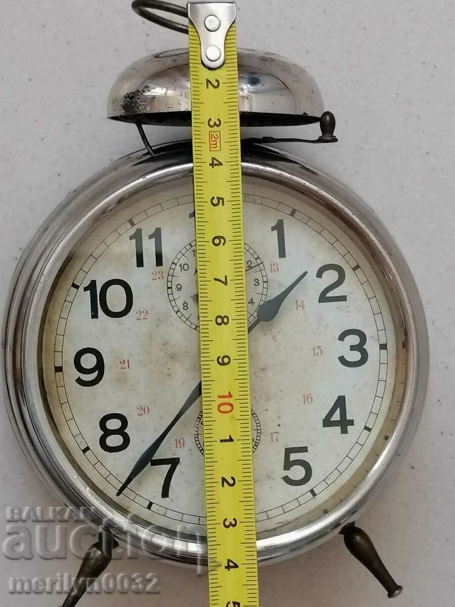 Early 20th century Junghans desk clock alarm WORKS - 5 Early 20th century Junghans desk clock alarm WORKS - 5
