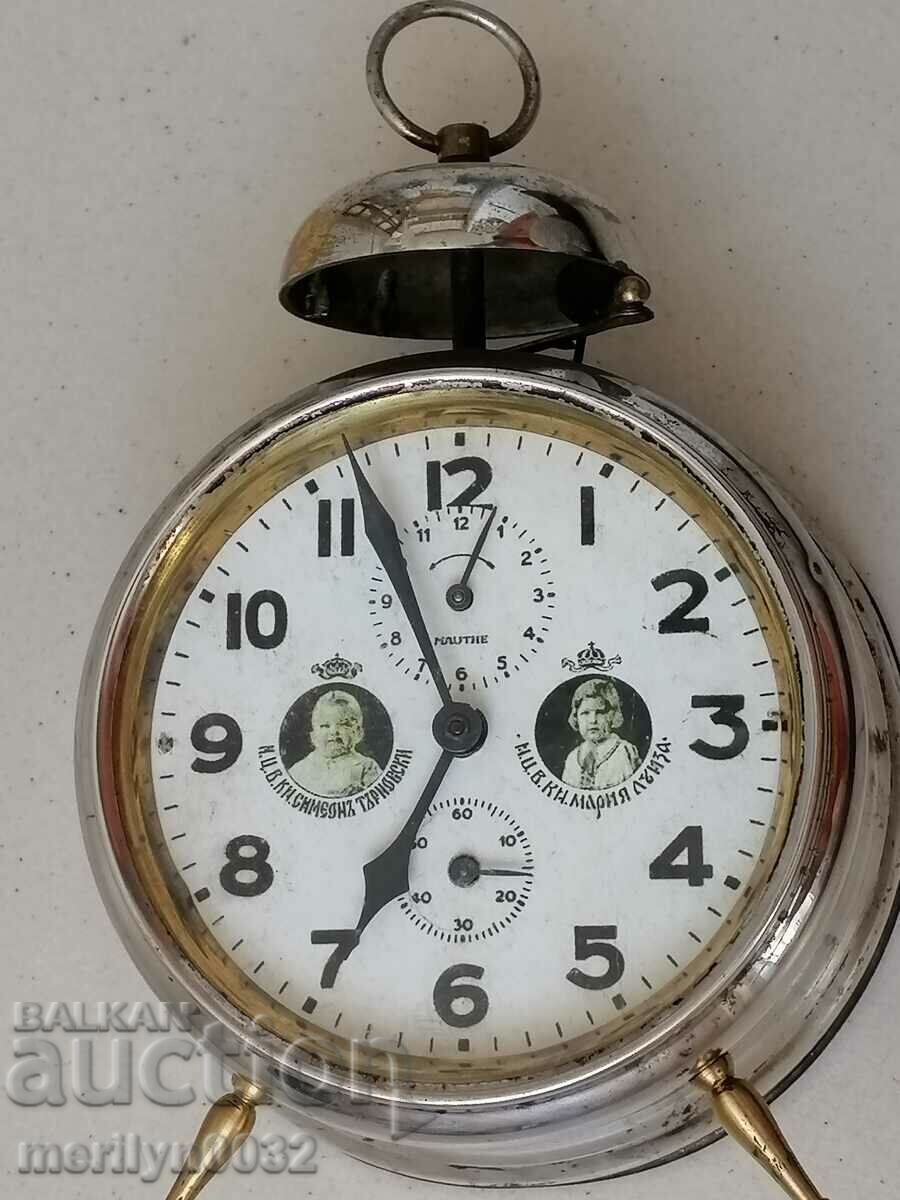 Немски будилник настолен часовник MAUTHE 1937 г РАБОТИ