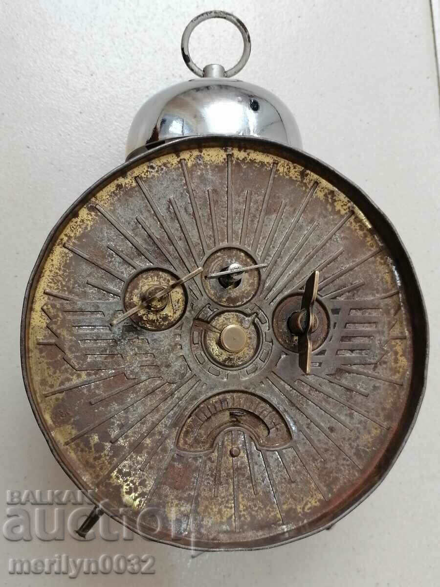 Delivery of Early 20th century Junghans desk clock alarm WORKS Delivery of Early 20th century Junghans desk clock alarm WORKS