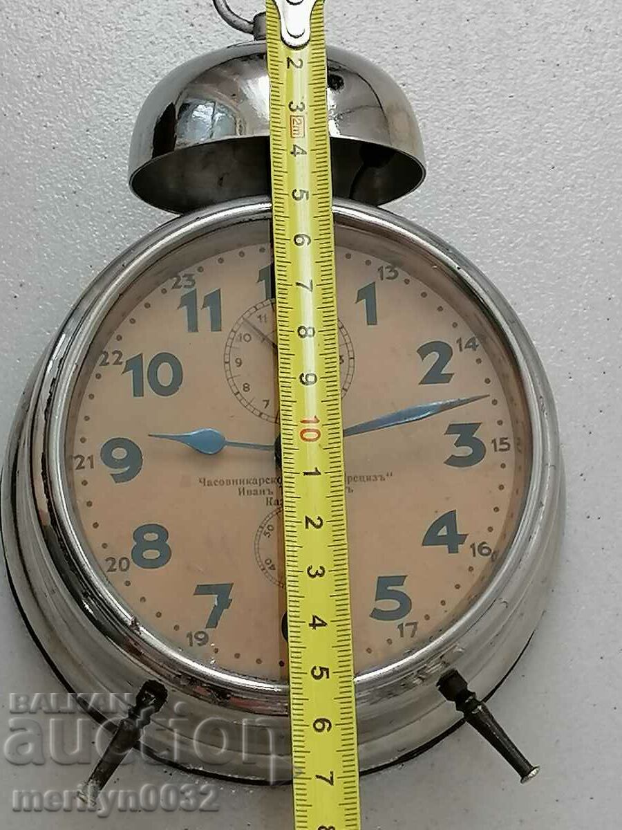 Early 20th century Junghans desk clock alarm WORKS - 6 Early 20th century Junghans desk clock alarm WORKS - 6