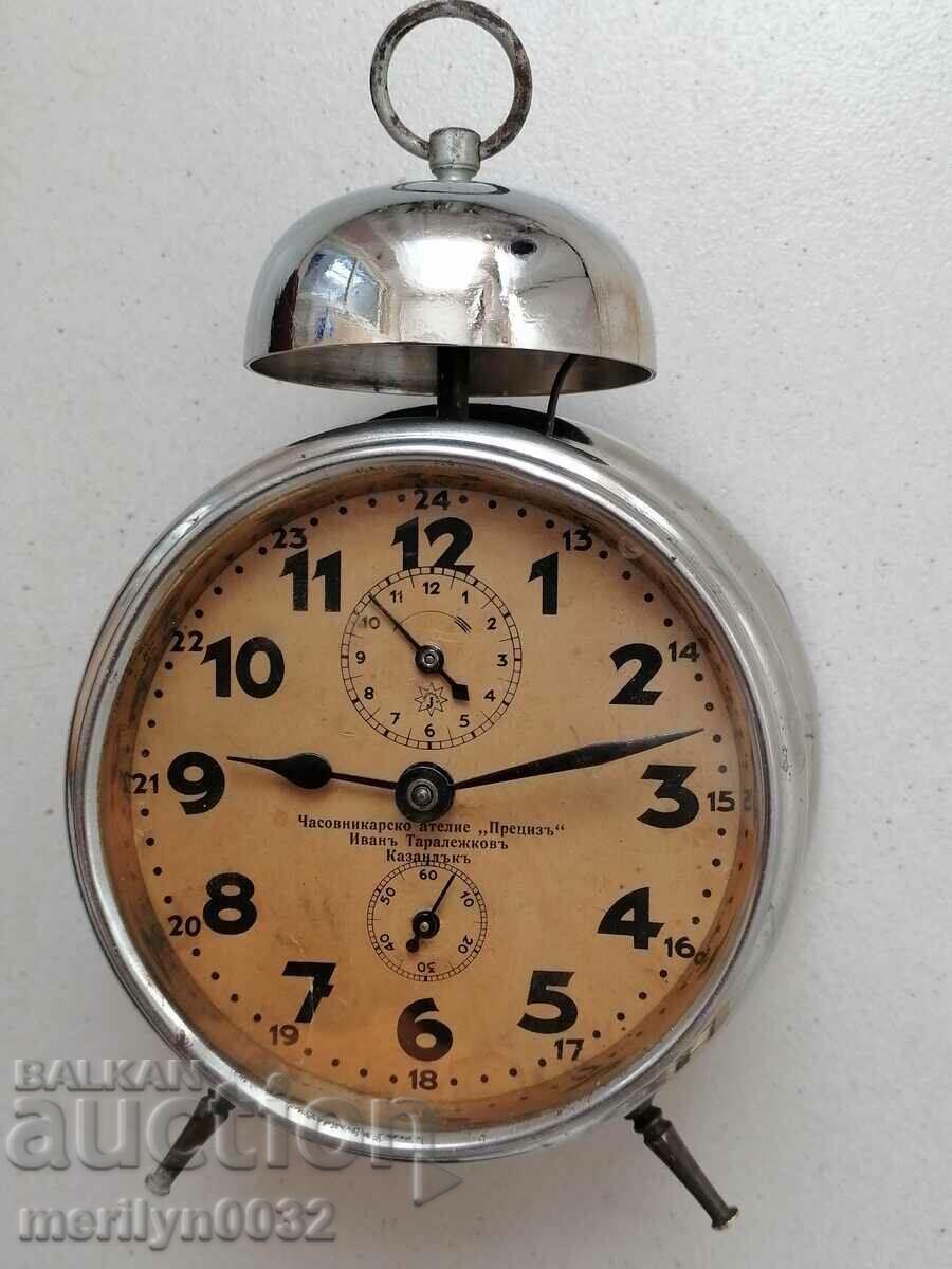 Early 20th century Junghans desk clock alarm WORKS - 7 Early 20th century Junghans desk clock alarm WORKS - 7