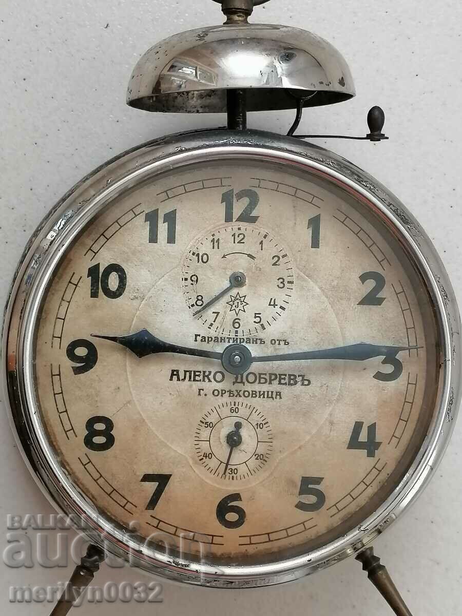 Early 20th century Junghans desk clock alarm WORKS