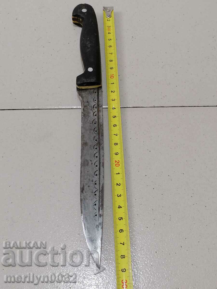 Old butcher knife hand forged blade - 6