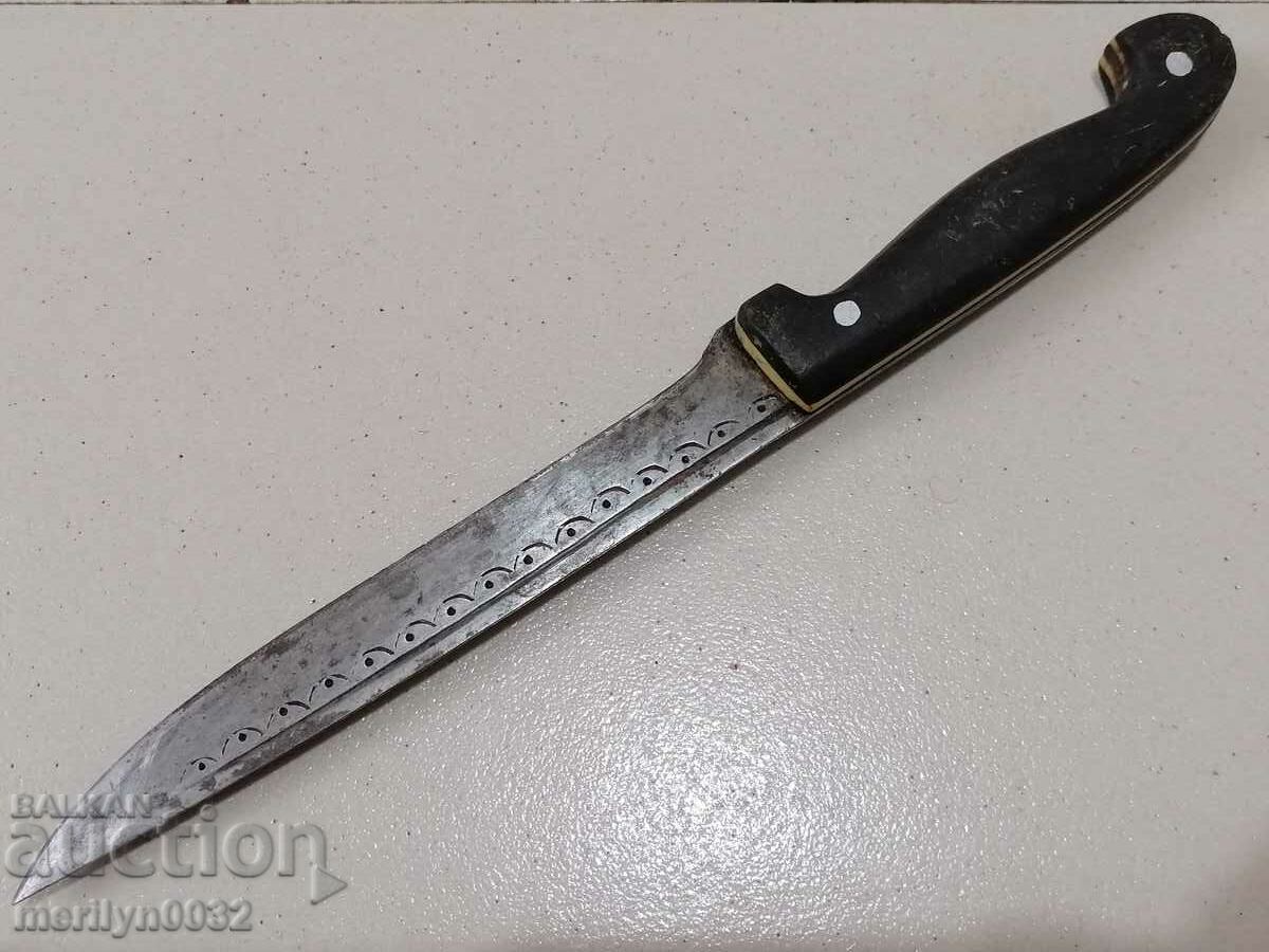 Old butcher knife hand forged blade - 7