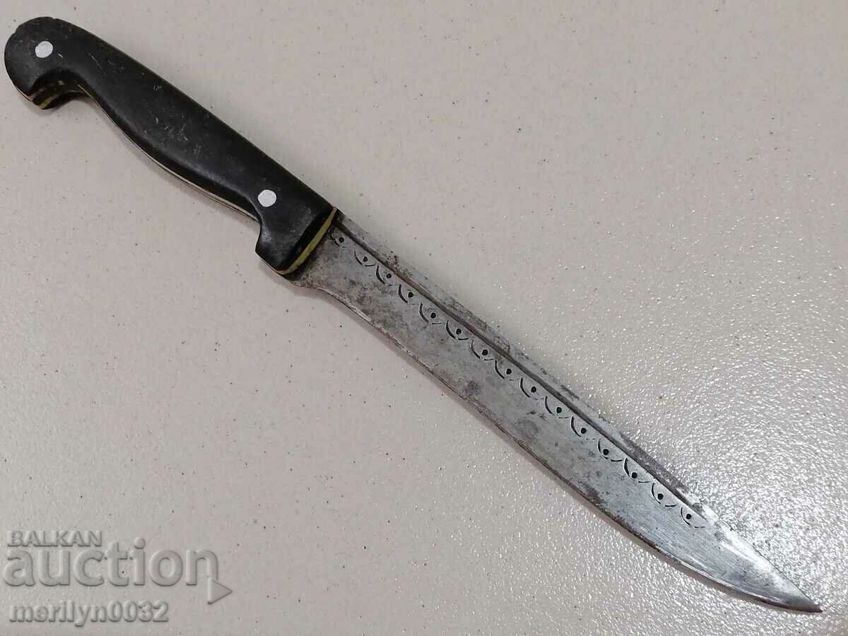 Стар касапски нож  ръчно ковано острие