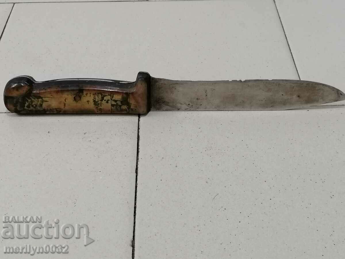 Old butcher knife social period blade with price 49.00 BGN | € 25.05 Old butcher knife social period blade with price 49.00 BGN | € 25.05