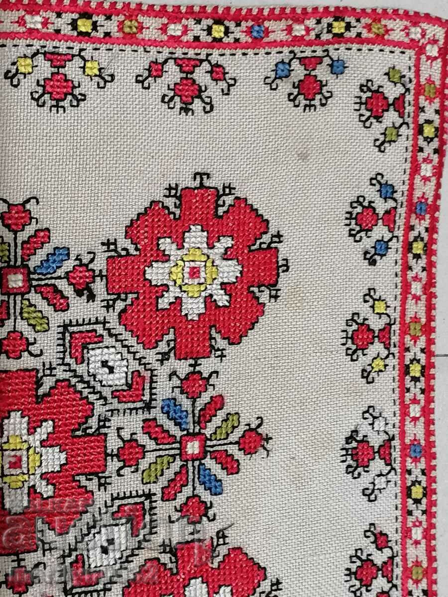 Old embroidered check, tablecloth, milo, Bulgarian embroidery with price 48.00 BGN | € 24.54 Old embroidered check, tablecloth, milo, Bulgarian embroidery with price 48.00 BGN | € 24.54