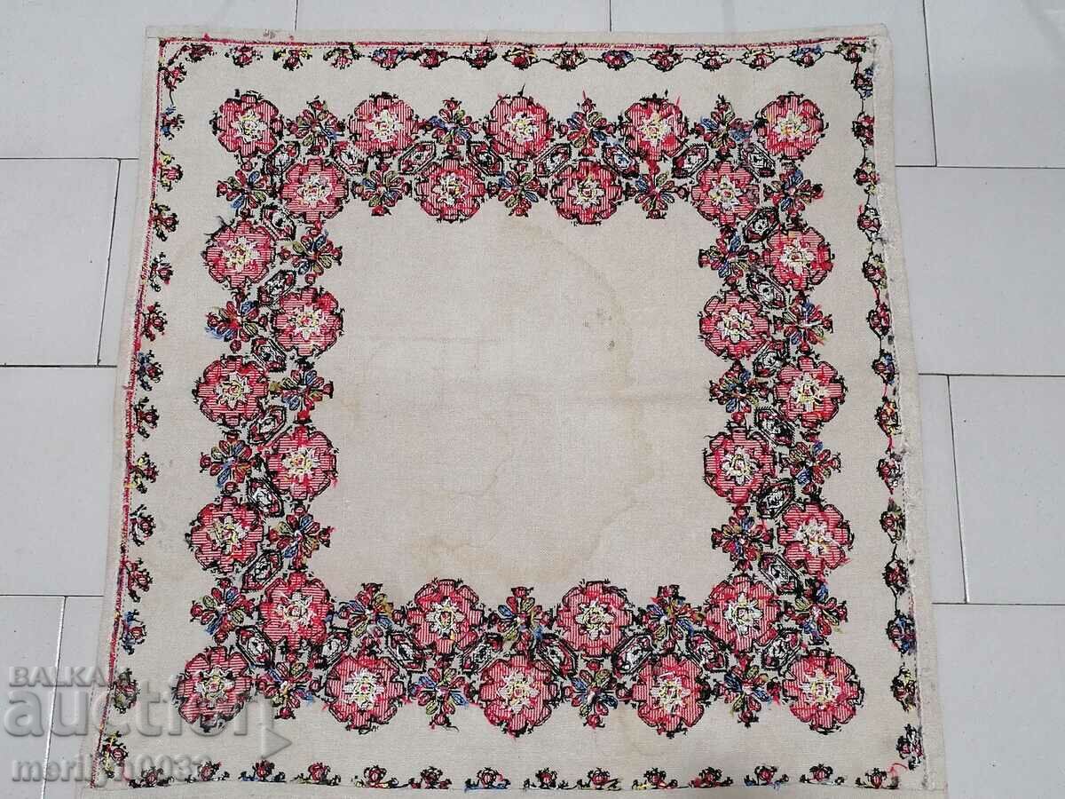 Old embroidered check, tablecloth, milo, Bulgarian embroidery - 5 Old embroidered check, tablecloth, milo, Bulgarian embroidery - 5