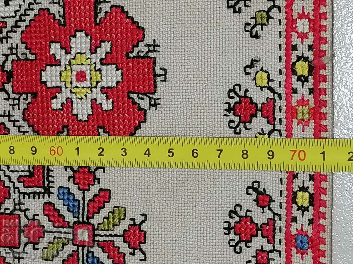 Old embroidered check, tablecloth, milo, Bulgarian embroidery - 6 Old embroidered check, tablecloth, milo, Bulgarian embroidery - 6