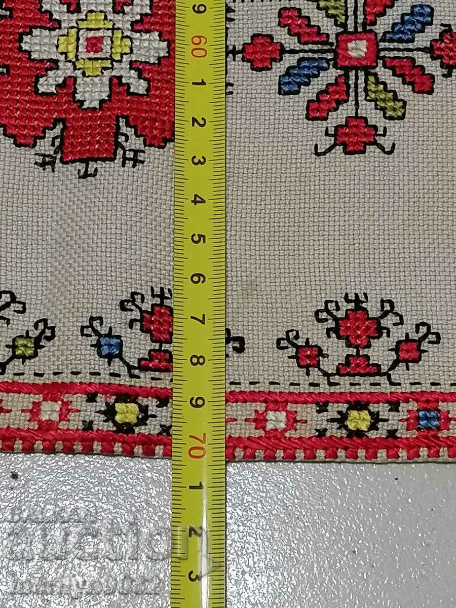 Old embroidered check, tablecloth, milo, Bulgarian embroidery - 7 Old embroidered check, tablecloth, milo, Bulgarian embroidery - 7