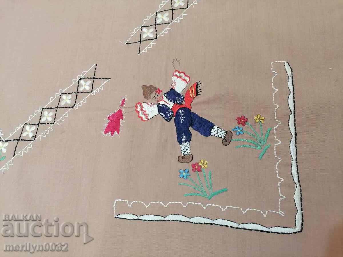 Old embroidered check, tablecloth, milo, Bulgarian embroidery with price 59.00 BGN | € 30.17