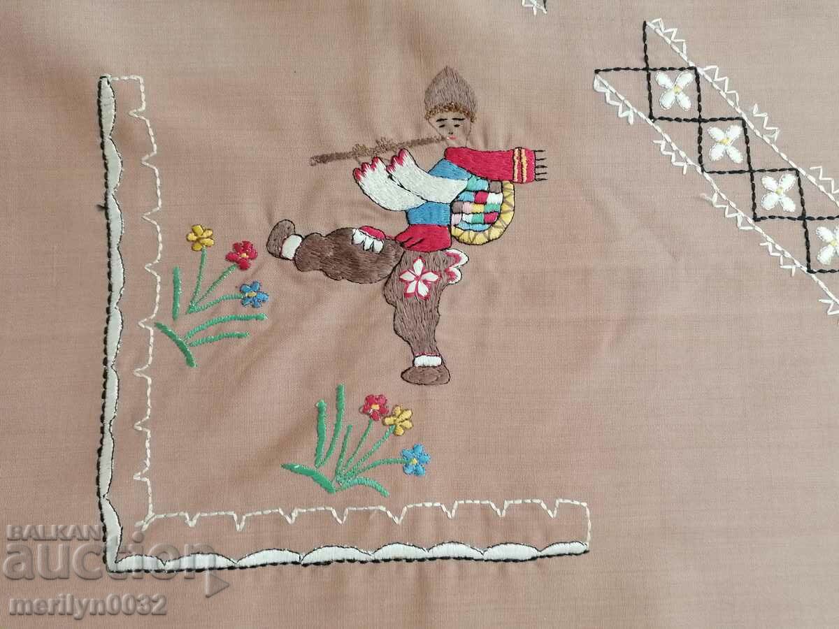 Delivery of Old embroidered check, tablecloth, milo, Bulgarian embroidery