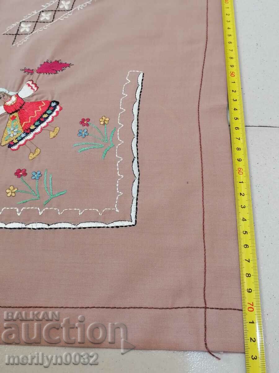 Old embroidered check, tablecloth, milo, Bulgarian embroidery - 5