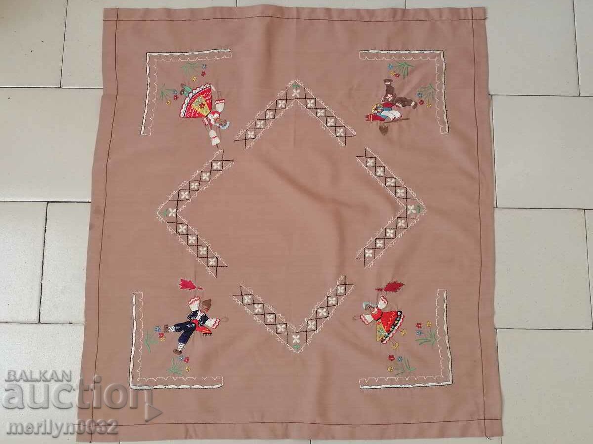 Old embroidered check, tablecloth, milo, Bulgarian embroidery