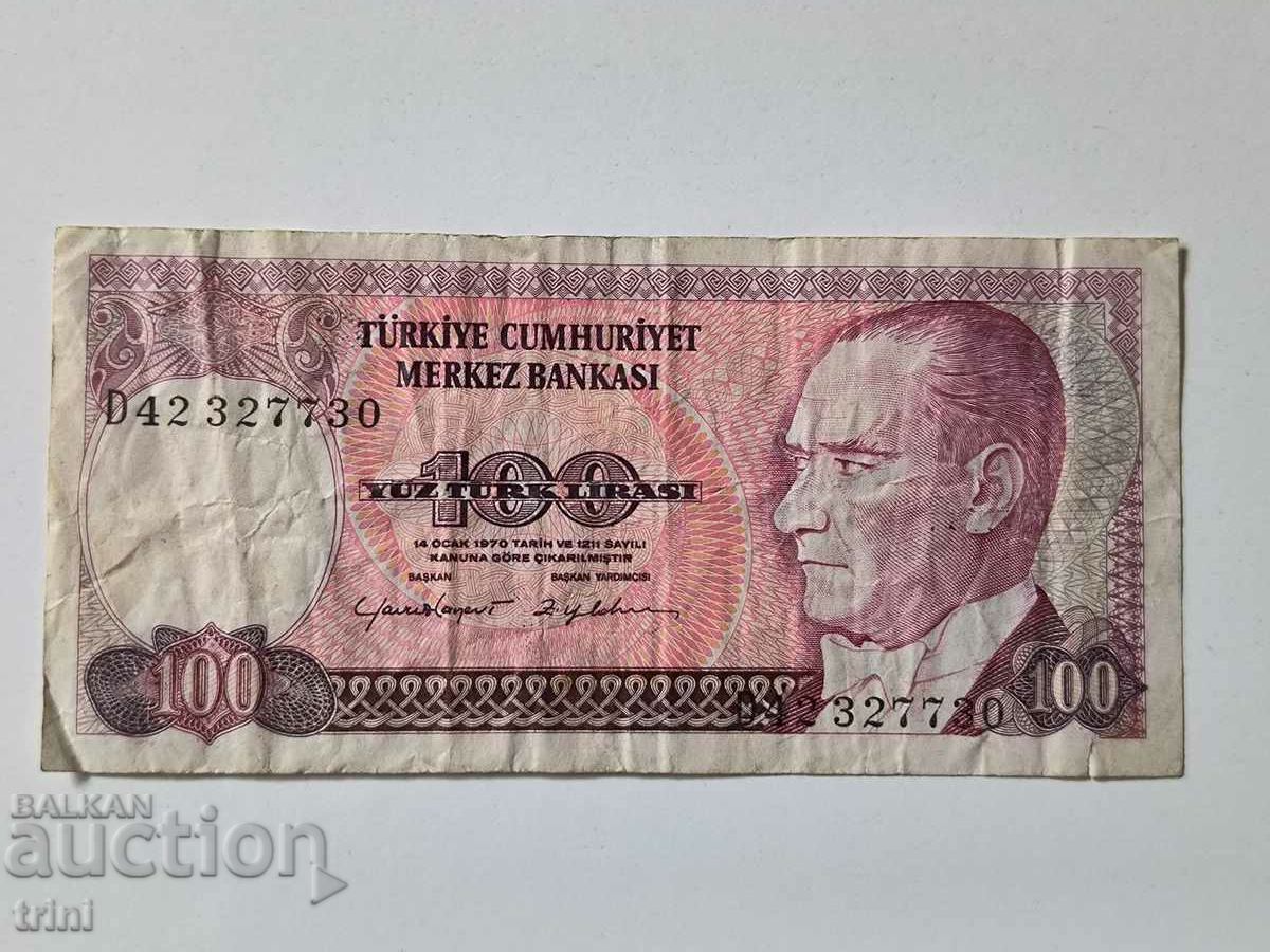 TURKEY 100 lira 1970 ... b24