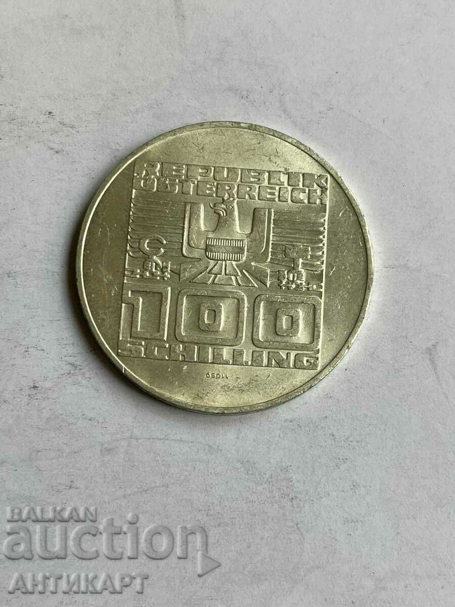 #3 Австрия сребърна монета 100 шилинга 1978
